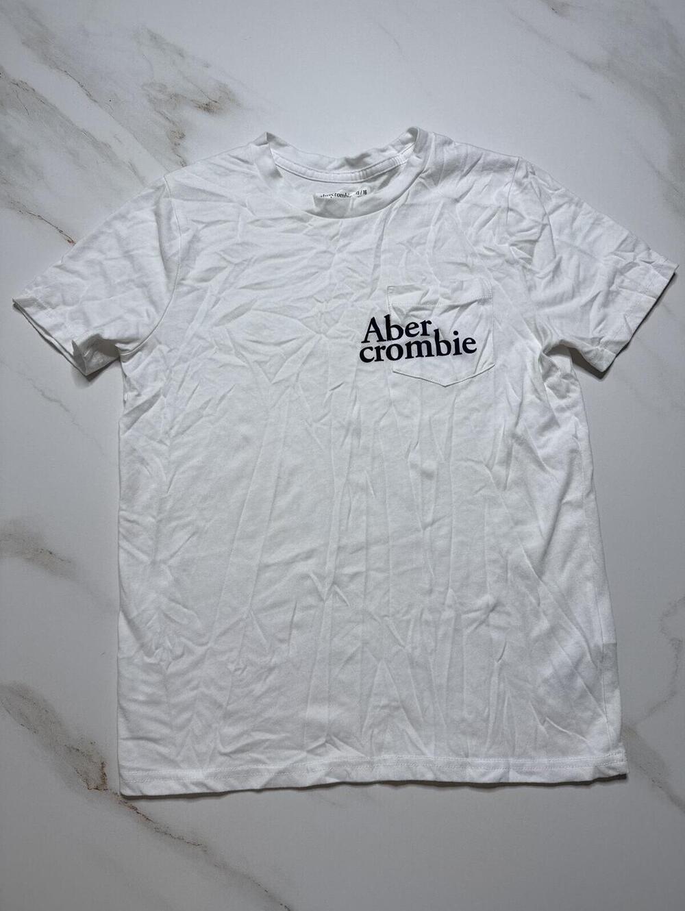 Abercrombie Kids White Logo Tshirt - Boys 15/16
